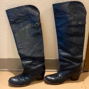 Frye black leather boots over the knee sz 6.5